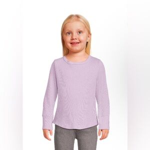 Garanimals Toddler Girls 5T Long Sleeve Lavender Rib-Knit Top